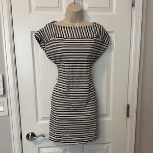 Trina Turk black and white striped dress